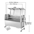 thumbnail image 6 of VEVOR Rotisserie Grill, 38W BBQ Outdoor Pig & Lamb Spit Roaster, Charcoal Spit Roaster with 132 LBS Capacity, Wheels & 4-Level Height,Stainless Steel Electric Rotisserie Grill Kit for Camping Outdoor, 6 of 9