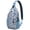 Symmetrical Ar, variant on Marine Waves and Lighthouse Themed Travel Sling Backpack Lightweight Durable Multipurpose Crossbody Bag for Beach Sailing Hiking and Daily Commuting