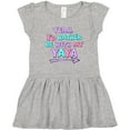 thumbnail image 3 of Inktastic Yeah I'd Rather be with My Yaya in Pink Blue and Purple Girls Toddler Dress, 3 of 5