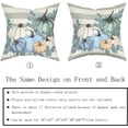 thumbnail image 2 of Fall Pillow Covers 20x20 Inch Set of 2 Autumn White Blue Teal Pumpkin Eucalyptus Leaf Striped Decorative Throw Pillows Thanksgiving Pillow Case Cotton Cushion Cover Decor for Couch Bed Sofa, 2 of 5