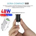thumbnail image 3 of Mini adaptador Stealth para coche, Cargador USB Dual de carga rápida tipo C, PD + QC/PD + PD, cargador de coche para iPhone 12, Huawei y Xiaomi, 48W, 3 of 4