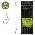 thumbnail image 1 of Lefu 6pcs Carp Fishing Hair Rigs Curved Barb Leader Hooks with Boilie Bait Rig Stops, 1 of 7