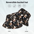 thumbnail image 2 of Sikiie Lilies Flowers Reflective Double-Sided Bucket Hat, Sun Hat, for Gardening, Beaching, Camping, Hiking, Fishing, 2 of 6