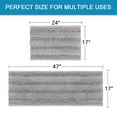 thumbnail image 5 of PrimeBeau Washable Non-Slip Chenille Bath Rugs Set of 2, Dove, 47x17 inch & 17x24 inch, 5 of 8