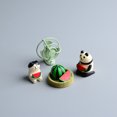 thumbnail image 2 of ZAKKA Oso Gato Sandía Modelo Miniaturas Televisión Verano Ventilador Cojín Escena Adorno de Escritorio Decoración del Hogar Manualidades Juguetes Figuras, 2 of 5