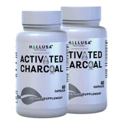 Organic Activated Charcoal Capsules 60 - Support Digestive System Gas & Bloating