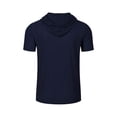 thumbnail image 7 of Men's Summer Hooded Button Down T Shirt Casual Loose Fit Pure Comfortable Tee for Daily Wear with Jeans or Cargo Pants Men's Loose Fit Shirt Summer Oversized Button Tee, 7 of 7