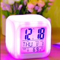 thumbnail image 4 of Portable Lovely Fashion 7 Colors Change Square Digital Alarm Clock with LCD Screen Display Luminous Mode Home Office Use, 4 of 8