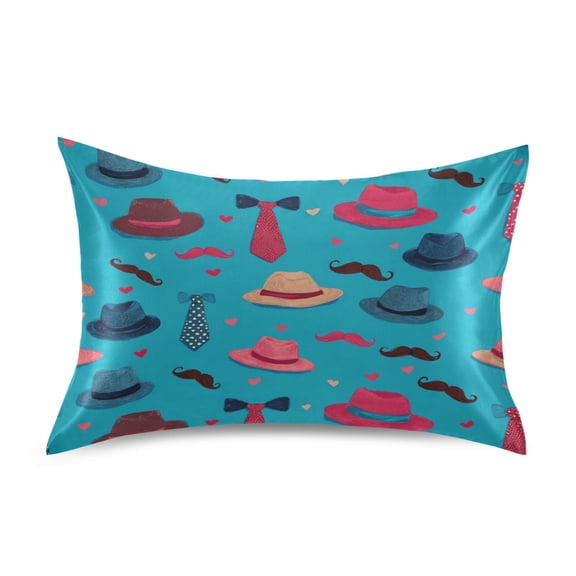 Satin Pillowcase Home Luxury Envelope Pillowcases Soft And Smooth Mustaches Hats