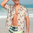 thumbnail image 5 of Lsque Vintage Autumn Pumpkins pattern Hawaiian Shirt for Men, Unisex Summer Beach Casual Short Sleeve Button Down Shirts-Medium, 5 of 9