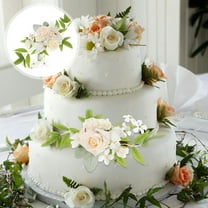 LOLIPPYY Realistic Flower Shape Cake Decorating Flowers, PU and Satin Material, 1 Pack for Baking and Party Decoration