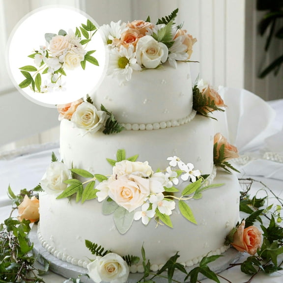 LOLIPPYY Realistic Flower Shape Cake Decorating Flowers, PU and Satin Material, 1 Pack for Baking and Party Decoration