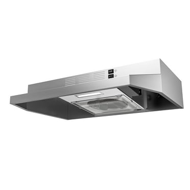 FIREGAS Range Hood 24 inch Under Cabinet Range Hood with 2 Speed Exhaust Fan,300 CFM,Stainless Steel