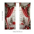 thumbnail image 3 of 2Pcs European Christmas Curtains and Drapes, Digital Printing Window Curtains with Festive Scene, Light Blocking and Insulating Curtains for Living Room Bedroom Holiday Decor, 3 of 3