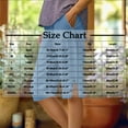 thumbnail image 3 of Bloomae Linen Shorts for Women Casual Summer Straight Leg Knee Length Cotton Lounge Short Pants Lightweight Elastic High Waist Side Slit Buttons Bermuda Shorts with Pockets Sky Blue XXXL, 3 of 6