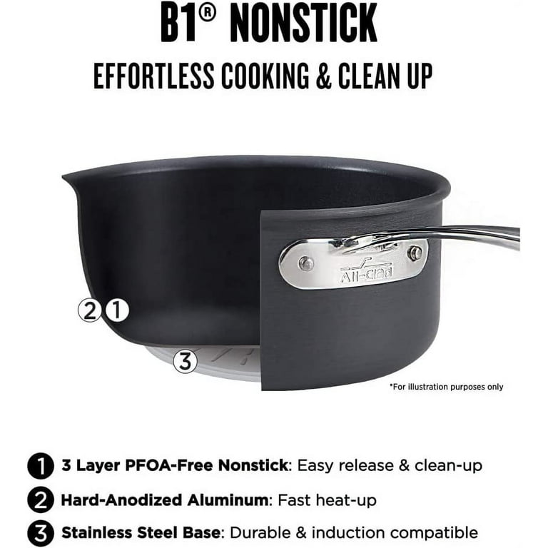 All-Clad B1 Nonstick Hard Anodized 13-Piece Cookware Set - Walmart.com