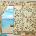 thumbnail image 3 of Splicing Pattern Old Map America New Orleans Semi Sheer Curtains Window Voile Drapes Panels Treatment-55X84in for Living Room Bedroom Kids Room, 3 of 4