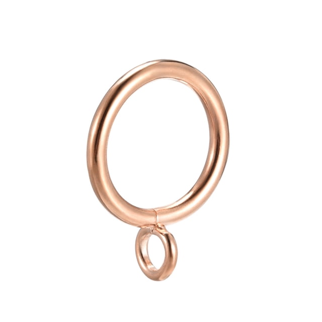 Unique Bargains Curtain Rings Metal 1 Inch Inner Dia Drapery Ring for Curtain Rods Gold Tone 24 Pcs