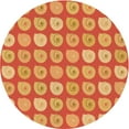 thumbnail image 1 of Ahgly Company Machine Washable Indoor Round Transitional Beer Orange Area Rugs, 3' Round, 1 of 7