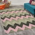 thumbnail image 2 of Chevron Decorative Rug, Zig Zag Lines Pattern on Wooden Looking Background Rustic Home Print, Quality Carpet for Bedroom Dorm and Living Room, 6 Sizes, Pale Khaki, by Ambesonne, 2 of 4