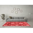 thumbnail image 3 of Ahgly Company Machine Washable Indoor Square Abstract Red Modern Area Rugs, 3' Square, 3 of 4
