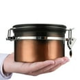 thumbnail image 4 of Malmo Gradient Coffee Canister,Airtight Coffee Container with Date Tracker Lid, Stainless Steel Canister for Kitchen Food Storage 9oz, Copper Gradient, 4 of 5