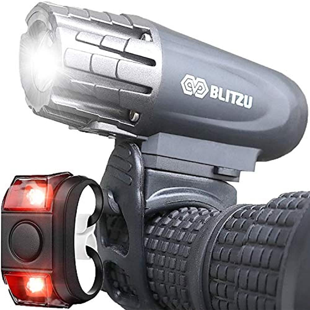 Blitzu USB Rechargeable LED Headlight with Tail Light Black Walmart