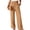 Earthy Yellow, variant on Women's Frayed Hem Military Green Knit Flare Pants Boho Pants For Women Harem Pants Women Loose Pants