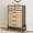 5#, variant on EastVita 6 Drawer Dresser Storage Cabinet with Sturdy Metal Base Natural Wood