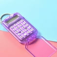 thumbnail image 6 of Mini Calculator Keychain, Pocket Size Calculator with Flip Cover, Portable for School, Office, Home, Lightweight & Stylish (White) 2.4x2.4x0.43", 6 of 9