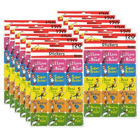 UPC: 0194629034758 | Eureka Cat in the Hat Reading Success Stickers 120 Per Pack 12 Packs