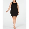 thumbnail image 2 of Soprano Womens Spaghetti Strap Bodycon Dress, Black, Plus Size, 2X, 2 of 2