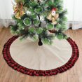 thumbnail image 2 of Falda en blanco personalizada del árbol de navidad de la decoración de la Navidad del terciopelo de la sublimación, 2 of 3