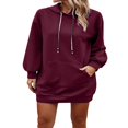 thumbnail image 2 of Solid Color Hoodies for Women  Quilted Sweatshirts for Fall Fashion, 2 of 8