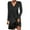 Womens Fall Trendy Dress Black, variant on OSFVNOXV Sequin Dress for Women Glitter Sparkly Long Sleeve Fall Straight Leg V-Neck Mini Length Dress for Birthday Wedding Party