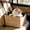 Khaki, variant on Elevated Pet Car Seat Bed 45x40x30cm – 4-Season Washable Polyester Mat with Non-Slip Bottom & Safety Straps, Waterproof for Car Travel with Dogs & Cats (17.72x15.75x11.81in)