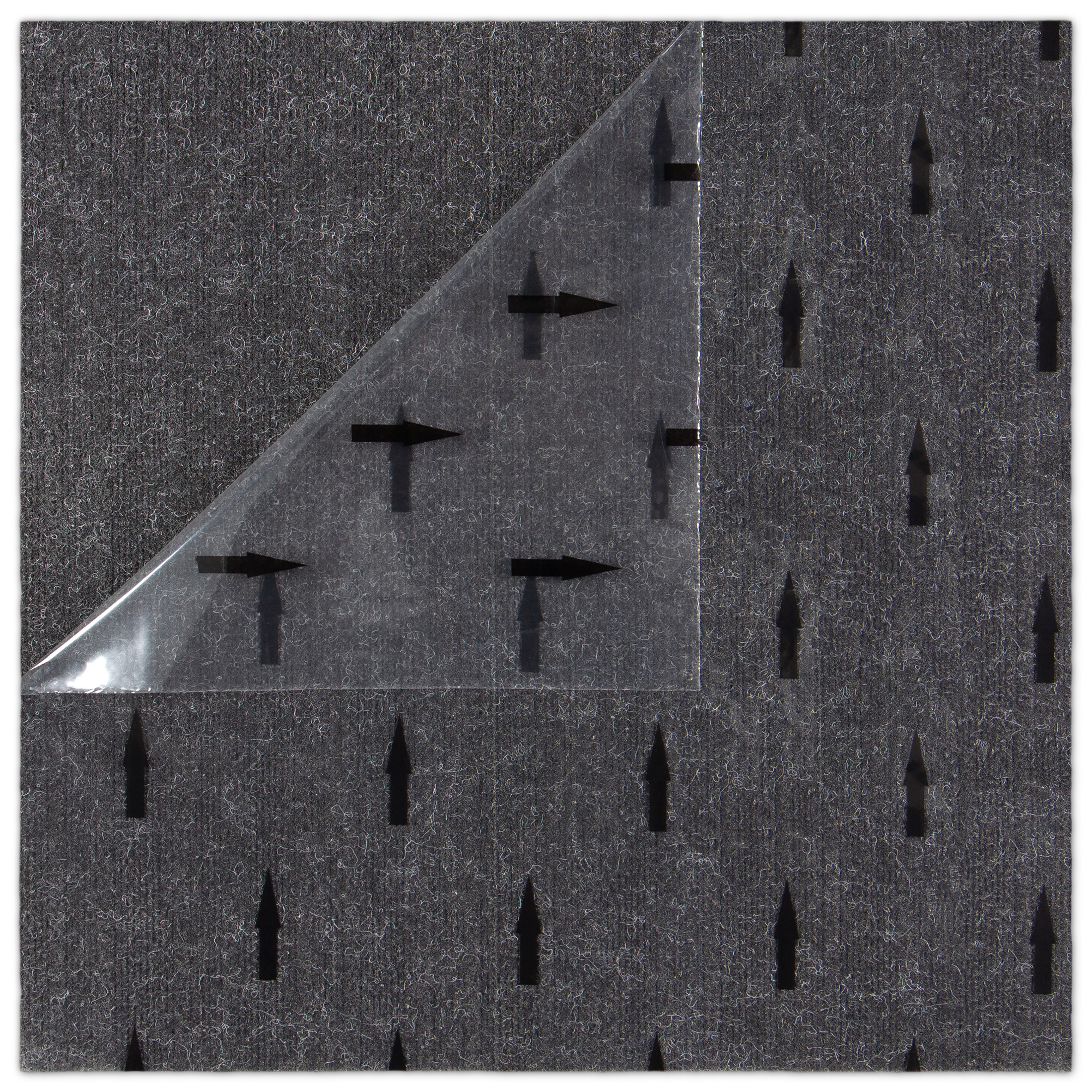 Roma Stripe Rib Black Residential 24 in. x 24 in. Peel and Stick Carpet Tile Square 60 Sq. ft. 15 Tiles Per Box for Home and Office