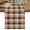 Brown, variant on Black Grey Plaid Table Runner, Modern Abstract Ombre Gingham Checkered Washable Cotton Linen Table Runners 36 Inches Long, Dresser Scarf Runner for Nightstand/End Tables/Round Tables 13''x36''