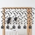 thumbnail image 3 of 72 Pack Beistle 60th Birthday Party Whirls- Black, 3 of 8