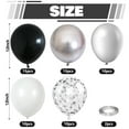 thumbnail image 2 of Globos Govpy negros y plateados, 60 paquetes, 30 cm, cromados metálicos, 2 of 7