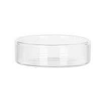 NUOLUX 1pc Creative Cake Plate Household Glass Dish Exquisite Food Serving Plate (Transparent)