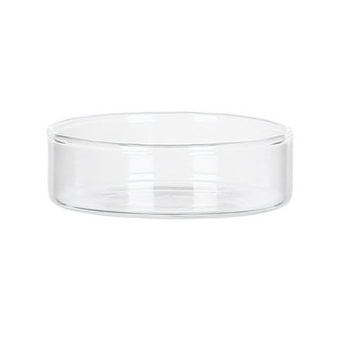 NUOLUX 1pc Creative Cake Plate Household Glass Dish Exquisite Food Serving Plate (Transparent)