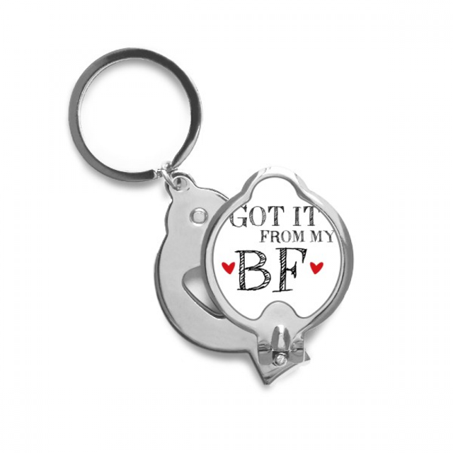 GF Got It From My BF Valentine's Day Finger Nail Clippers Scissor Stainless Steel Cutter