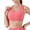 Pink, variant on Womens U Back Sports Bra High Support Scoop Neck Yoga Bra Workout Crop Top with Padded