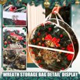 thumbnail image 2 of Homirary 1 Pc 30 in Christmas Wreath Storage Bag, Xmas Wreath Container with Sleek Zipper, Black Zipper and Handle, Transparent PVC Material, 2 of 7