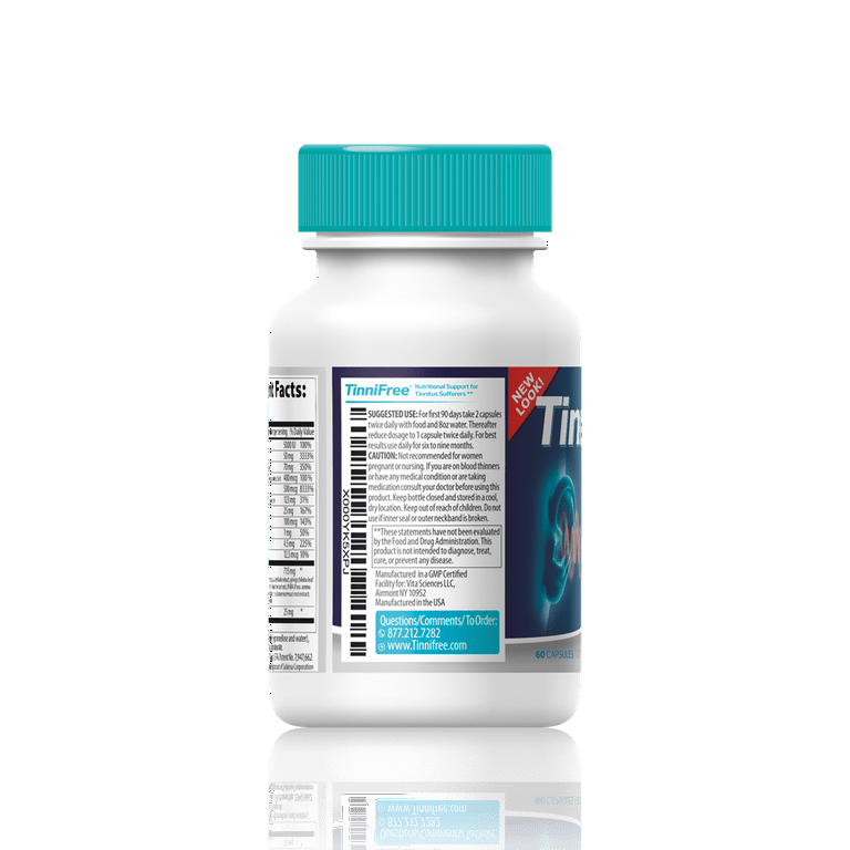 l carnitine tinnitus Vita Sciences TinniFree Tinnitus Relief Medication Pills, Garlic Meds for  Ear Ringing, 60 Count