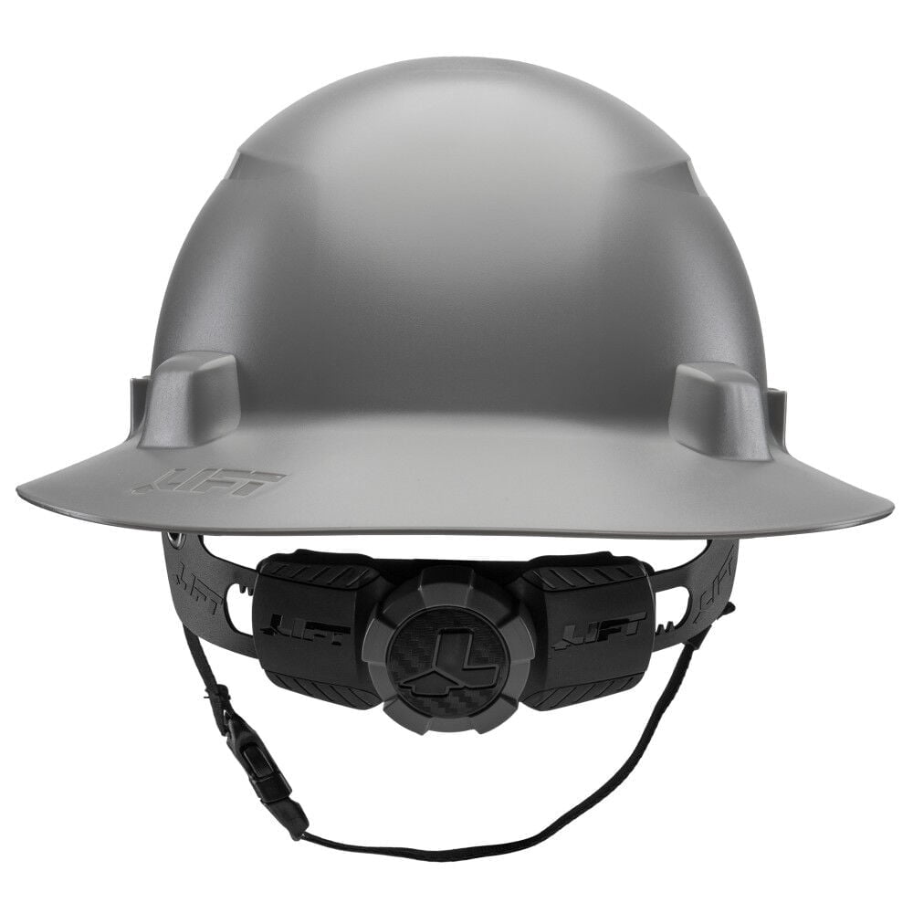 Lift Safety Idax Full Brim - Vented Hard Hat, Gray