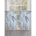 thumbnail image 5 of Blue Coastal Turtle 2 Panel Kitchen Curtains for Windows, Beach Nautical Ocean Coral Seahorse Bathroom Privacy Curtain, Home Décor Window Treatment for Bedroom/Living Room 55"x45", 5 of 6