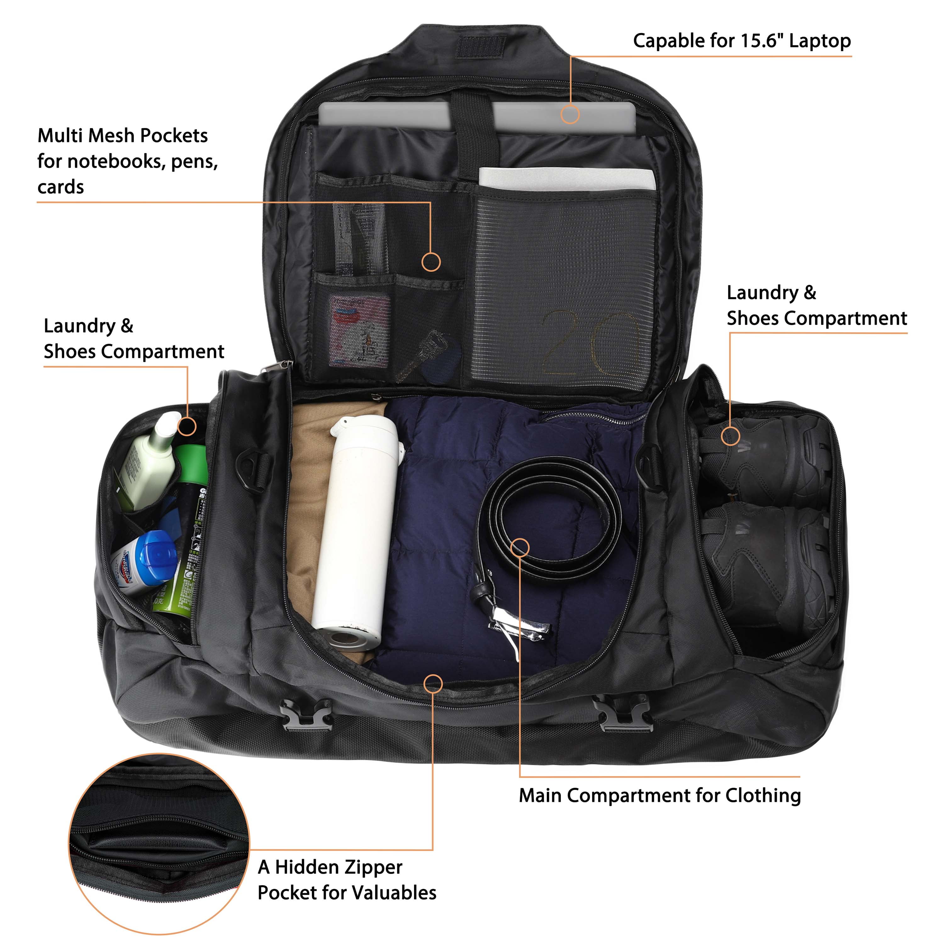 Ubon 65L Heavy Duty Convertible Duffle Bag in Nepal at NPR 14065