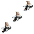 thumbnail image 4 of Sonducket 2 piezas estilo casual hombres Slipon playa sandalia viaje portátil cuero punta abierta zapatilla calzado blanco tamaño 39 Type1 NO1, 4 of 6